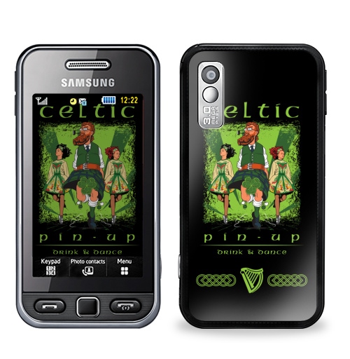 Наклейка на Телефон Samsung GT-S5230 Star Кельтский пинап,  купить в Москве – интернет-магазин Allskins, сарказм, персонажи, девушка, алкоголь, пикник, танцы, Ирландия, кельт