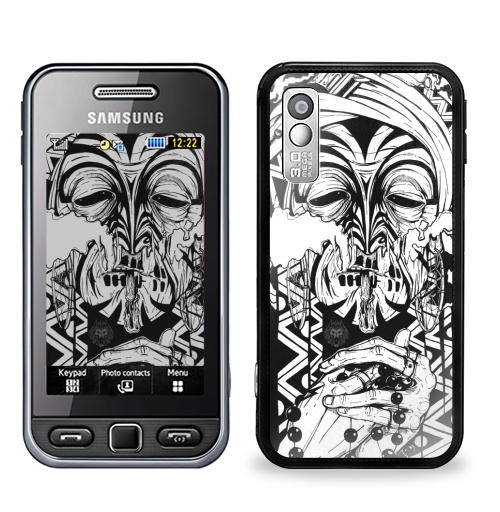 Наклейка на Телефон Samsung GT-S5230 Star Хумито,  купить в Москве – интернет-магазин Allskins, графика, кастанеда, хумито, дымок, оружие, револьвер