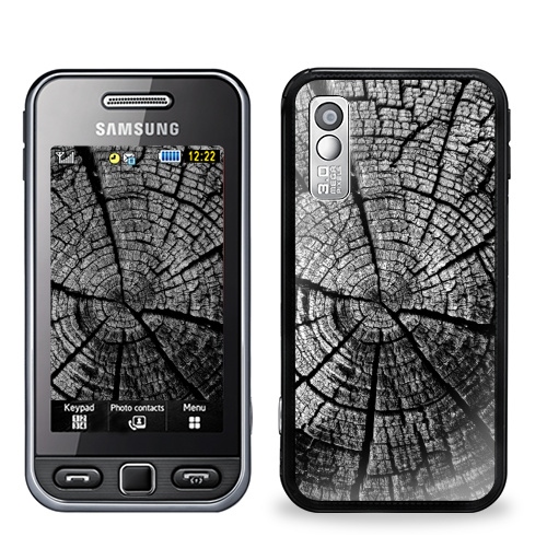 Наклейка на Телефон Samsung GT-S5230 Star Кольца жизни,  купить в Москве – интернет-магазин Allskins, лес, деревья, лесной, черно-белое, графика, серый, черный
