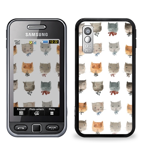 Наклейка на Телефон Samsung GT-S5230 Star Котитки девять,  купить в Москве – интернет-магазин Allskins, милые животные, кошка, зверушки, животные, серый, подарки, снег, лев