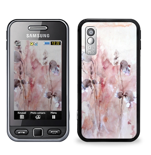 Наклейка на Телефон Samsung GT-S5230 Star Осенние цветы,  купить в Москве – интернет-магазин Allskins, цветокакварель, розовый, цветы, акварель, природа, рисунки, оригинально, нежно