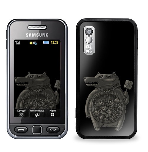 Наклейка на Телефон Samsung GT-S5230 Star Волк,  купить в Москве – интернет-магазин Allskins, крутые животные, заяц, животные, волк, собаки, пузо, живот, мужик