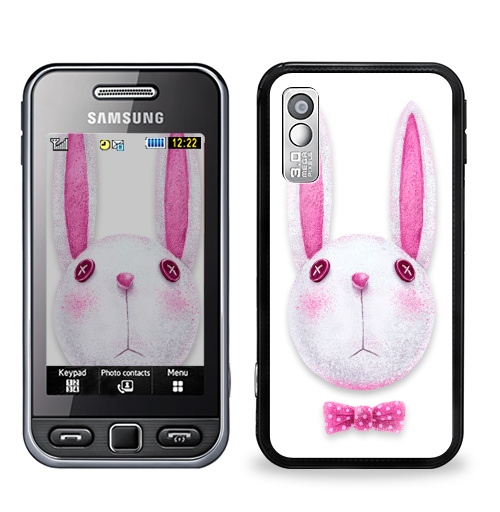 Наклейка на Телефон Samsung GT-S5230 Star Зая с бабочкой,  купить в Москве – интернет-магазин Allskins, гики, заяц, бабочки, розовый, хипстер, пуговицы