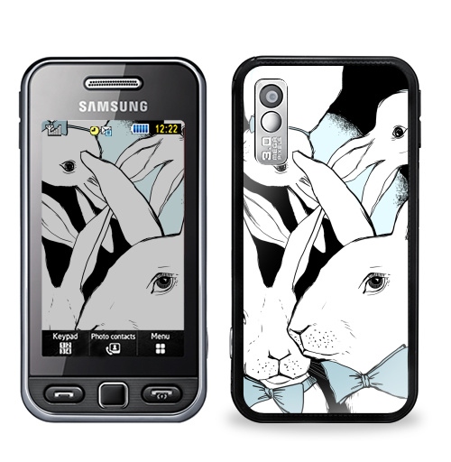 Наклейка на Телефон Samsung GT-S5230 Star Boys Bunny,  купить в Москве – интернет-магазин Allskins, заяц, бабочки, зима