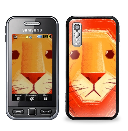 Наклейка на Телефон Samsung GT-S5230 Star Грустный лев,  купить в Москве – интернет-магазин Allskins, милые животные, детские, животные, любовь, желтый, лето, оранжевый, печаль, король, грустные, печальный