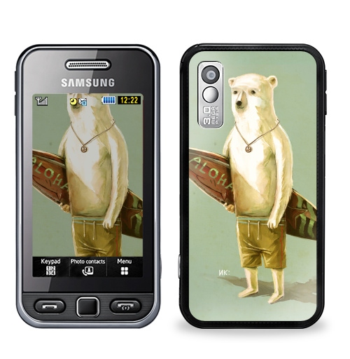 Наклейка на Телефон Samsung GT-S5230 Star Алоха,  купить в Москве – интернет-магазин Allskins, серфинг, медведь, лето, 300 Лучших работ