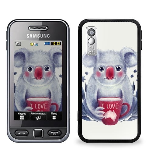 Наклейка на Телефон Samsung GT-S5230 Star Любитель Австралии,  купить в Москве – интернет-магазин Allskins, милые животные, эвкалипт, животные, Австралия, чай и кофе, любовь, коала, детские