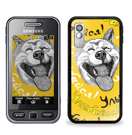 Наклейка на Телефон Samsung GT-S5230 Star Улыбайся!,  купить в Москве – интернет-магазин Allskins, крутые животные, надписи_продажи, милые животные, детские, позитив, настроение, животные, улыбка, собаки