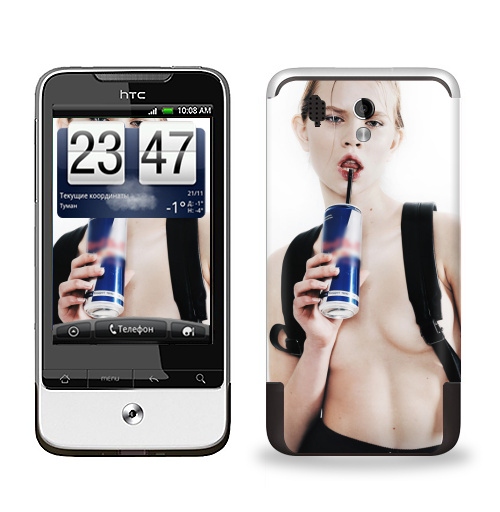 Наклейка на Телефон HTC HTC Legend Девочка с трубочкой,  купить в Москве – интернет-магазин Allskins, модели, секс, фотография
