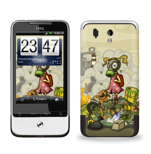 Наклейка на Телефон HTC HTC Legend Загрязнение,  купить в Москве – интернет-магазин Allskins, смог, мир, загрязнение, мусор, отходы, детские