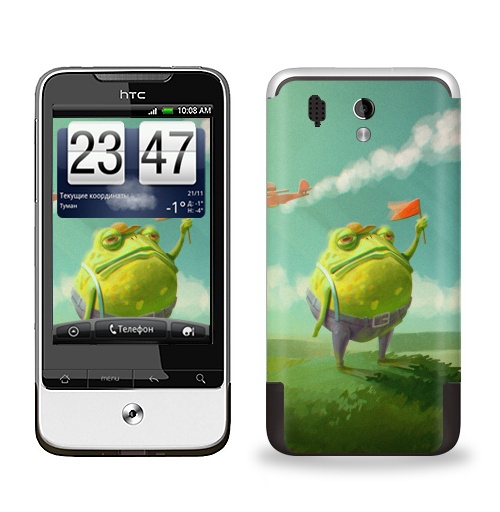 Наклейка на Телефон HTC HTC Legend Мистер Жаба,  купить в Москве – интернет-магазин Allskins, милые животные, небо, цвет, детские, лягушка