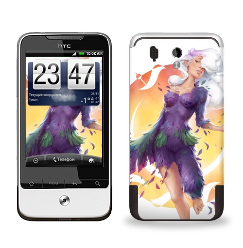 Наклейка на Телефон HTC HTC Legend Разоблачение,  купить в Москве – интернет-магазин Allskins, вдохновение, нежно, миф, девушка, иллюстация, иллюстраторы, перья, облако, женьщина