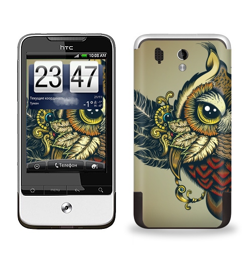 Наклейка на Телефон HTC HTC Legend Совуха,  купить в Москве – интернет-магазин Allskins, милые животные, 300 Лучших работ, сова, птицы, королева, цвет