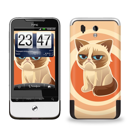 Наклейка на Телефон HTC HTC Legend Сурове, грустне, котячне,  купить в Москве – интернет-магазин Allskins, милые животные, 300 Лучших работ, любовь, кошка, персонажи, женские