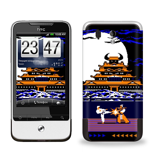 Наклейка на Телефон HTC HTC Legend Каратека 1986,  купить в Москве – интернет-магазин Allskins, пиксель арт, 80-е, классика, гики
