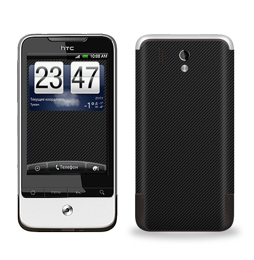 Наклейка на Телефон HTC HTC Legend Наклейка под карбон,  купить в Москве – интернет-магазин Allskins, полностьючерный, текстура, паттерн