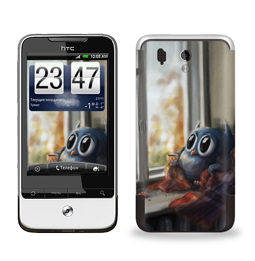 Наклейка на Телефон HTC HTC Legend Vanilla Owl,  купить в Москве – интернет-магазин Allskins, ваниль, хипстер, сова, птицы, осень, графика, любовь, тренд, 300 Лучших работ