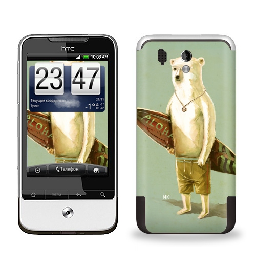 Наклейка на Телефон HTC HTC Legend Алоха,  купить в Москве – интернет-магазин Allskins, серфинг, медведь, лето, 300 Лучших работ