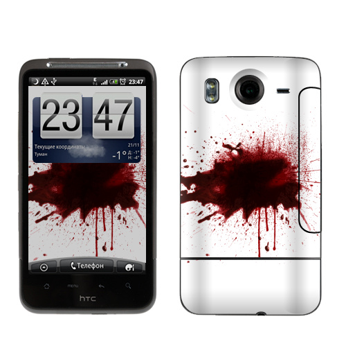 Наклейка на Телефон HTC HTC Desire HD Я  в  порядке,  купить в Москве – интернет-магазин Allskins, порядок, кровь, выстрелы, брызги, красный, надписи