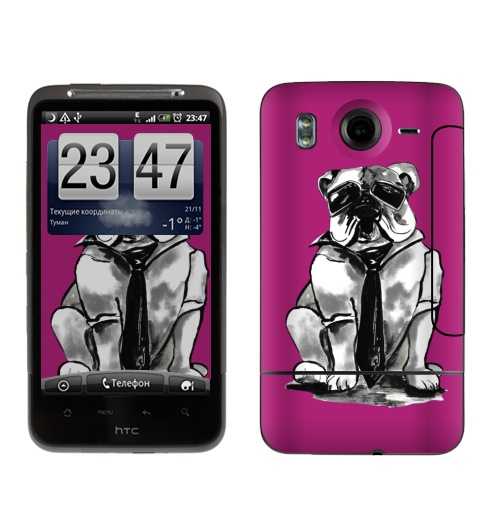 Наклейка на Телефон HTC HTC Desire HD Гроза района,  купить в Москве – интернет-магазин Allskins, собаки, персонажи, графика, розовый, прикол, круто