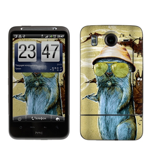 Наклейка на Телефон HTC HTC Desire HD Гонзо сурок,  купить в Москве – интернет-магазин Allskins, милые животные, животные, бобер, персонажи, gonzo