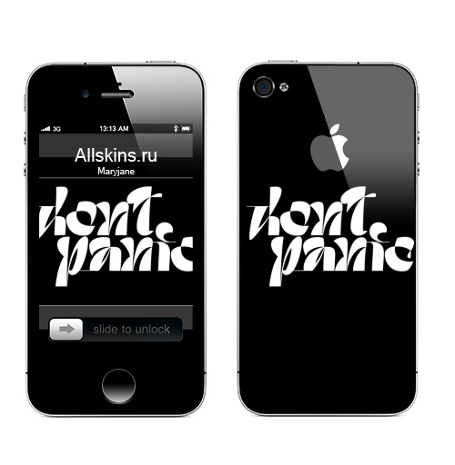 Наклейка на Телефон Apple iPhone 4S, 4 (с яблоком) Все будет хорошо,  купить в Москве – интернет-магазин Allskins, все будет хорошо, без паники, я не боюсь, хэллоуин, маски, коронавирус, любовь, стритарт