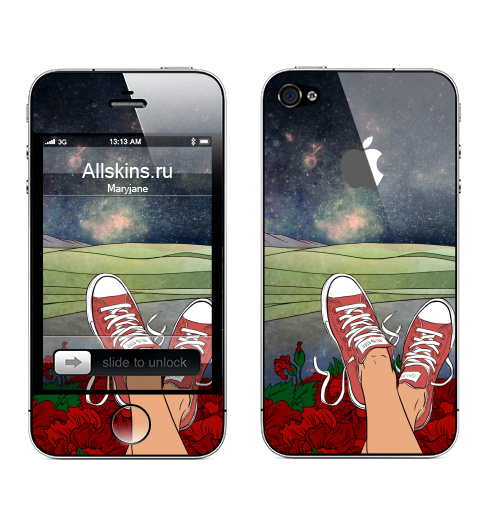 Наклейка на Телефон Apple iPhone 4S, 4 (с яблоком) We need a Doctor,  купить в Москве – интернет-магазин Allskins, доктор, природа, графика, космос, кеды, цветы, 300 Лучших работ