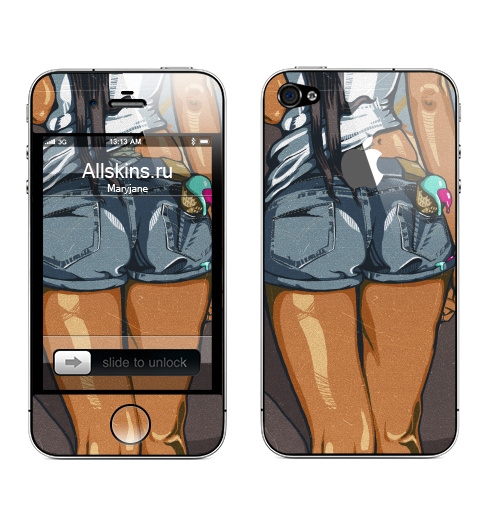 Наклейка на Телефон Apple iPhone 4S, 4 (с яблоком) Дрянь,  купить в Москве – интернет-магазин Allskins, мода, глянец, девушка, красота