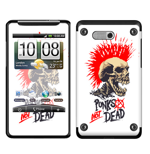Наклейка на Телефон HTC HTC Gratia Punk not dead,  купить в Москве – интернет-магазин Allskins, панк, punknotdead, rock, череп