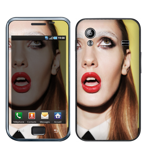 Наклейка на Телефон Samsung Galaxy Ace (S5830) Брови белые,  купить в Москве – интернет-магазин Allskins, фотография, модели, секс
