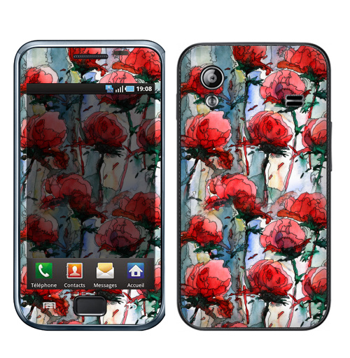 Наклейка на Телефон Samsung Galaxy Ace (S5830) Розы,  купить в Москве – интернет-магазин Allskins, графика, иллюстрации, композиция, цветы, фантазия, счастье