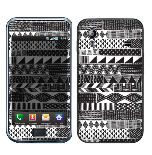 Наклейка на Телефон Samsung Galaxy Ace (S5830) Полосатая графика,  купить в Москве – интернет-магазин Allskins, абстракция, графика, узор, паттерн, черный, лес, полосатый