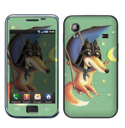 Наклейка на Телефон Samsung Galaxy Ace (S5830) Дарт Лис,  купить в Москве – интернет-магазин Allskins, крутые животные, лиса, космос, месяц, звезда, Дарт Вейдер