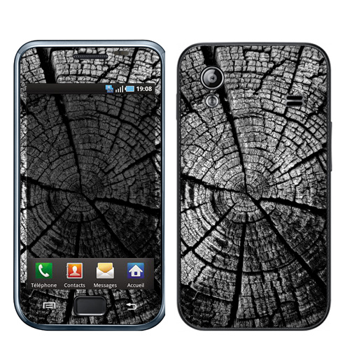 Наклейка на Телефон Samsung Galaxy Ace (S5830) Кольца жизни,  купить в Москве – интернет-магазин Allskins, лес, деревья, лесной, черно-белое, графика, серый, черный