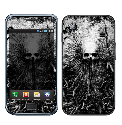 Наклейка на Телефон Samsung Galaxy Ace (S5830) Lovecraftian,  купить в Москве – интернет-магазин Allskins, череп, щупальца, тентакли, графика, хэллоуин, смерть