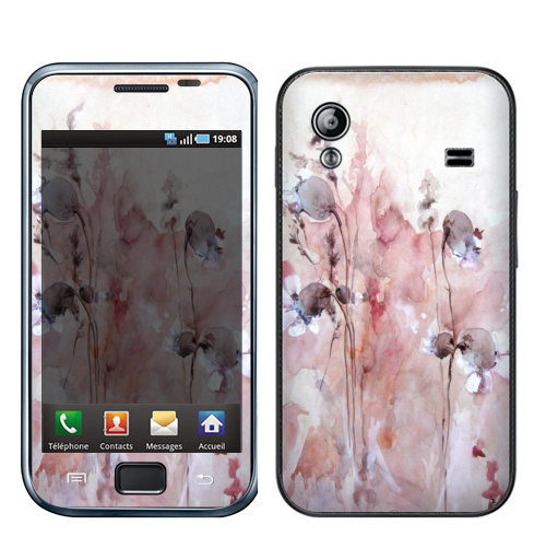 Наклейка на Телефон Samsung Galaxy Ace (S5830) Осенние цветы,  купить в Москве – интернет-магазин Allskins, цветокакварель, розовый, цветы, акварель, природа, рисунки, оригинально, нежно