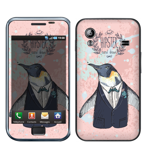 Наклейка на Телефон Samsung Galaxy Ace (S5830) Торжественный,  купить в Москве – интернет-магазин Allskins, животные, любовь, позитив, морская, персонажи, пингвин, птицы, хипстер, костюм