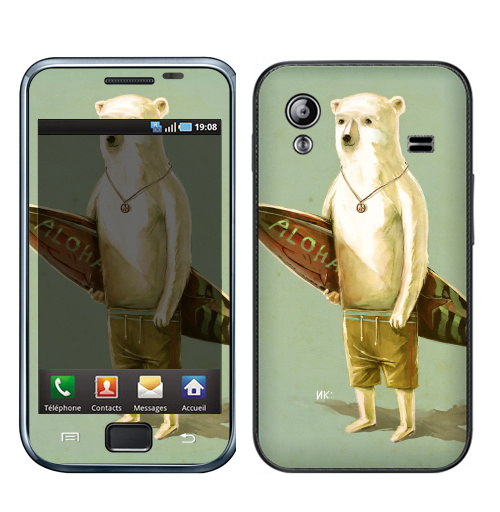 Наклейка на Телефон Samsung Galaxy Ace (S5830) Алоха,  купить в Москве – интернет-магазин Allskins, серфинг, медведь, лето, 300 Лучших работ