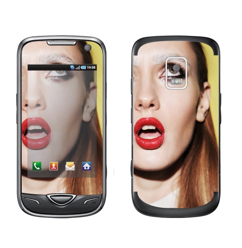Наклейка на Телефон Samsung B7722 Брови белые,  купить в Москве – интернет-магазин Allskins, фотография, модели, секс