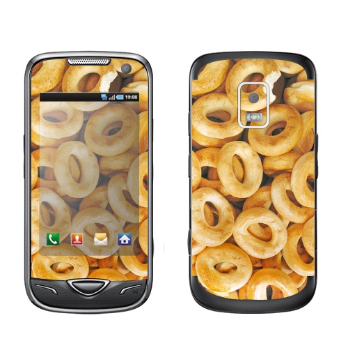 Наклейка на Телефон Samsung B7722 Бараночки,  купить в Москве – интернет-магазин Allskins, паттерн, текстура