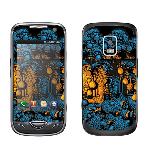 Наклейка на Телефон Samsung B7722 «Бессонница»,  купить в Москве – интернет-магазин Allskins, военные, звёзды и войны, темный, синий, бессонница, овцы, дартаньян, оранжевый, желтый, голубой, 300 Лучших работ