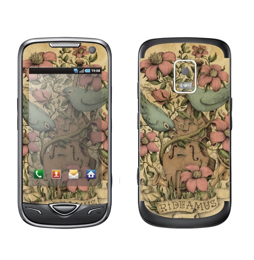 Наклейка на Телефон Samsung B7722 Rideamus,  купить в Москве – интернет-магазин Allskins, милые животные, 300 Лучших работ, цветы, птицы, текстура, контрабас, женские