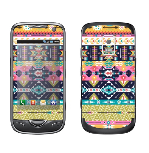 Наклейка на Телефон Samsung B7722 Декоративный орнамент в американском стили,  купить в Москве – интернет-магазин Allskins, паттерн, Мексика, текстура, навахо, модный, Перуанская, мода, текстиль