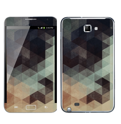 Наклейка на Телефон Samsung Galaxy Note облако,  купить в Москве – интернет-магазин Allskins, градиент, гранж, абстракция, треугольники, геометрия