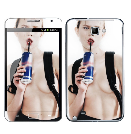 Наклейка на Телефон Samsung Galaxy Note Девочка с трубочкой,  купить в Москве – интернет-магазин Allskins, модели, секс, фотография