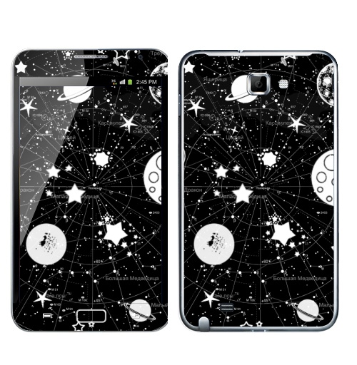 Наклейка на Телефон Samsung Galaxy Note Карта звездного неба,  купить в Москве – интернет-магазин Allskins, космос, звезда