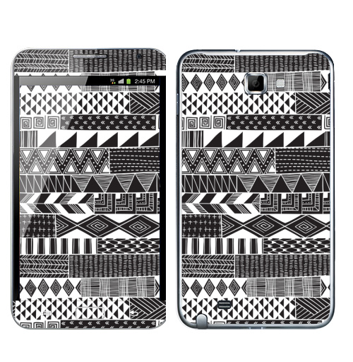 Наклейка на Телефон Samsung Galaxy Note Полосатая графика,  купить в Москве – интернет-магазин Allskins, абстракция, графика, узор, паттерн, черный, лес, полосатый