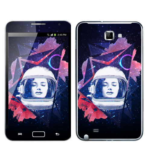 Наклейка на Телефон Samsung Galaxy Note Когда ты просто космос,  купить в Москве – интернет-магазин Allskins, космос, девушка, звезда, музыка
