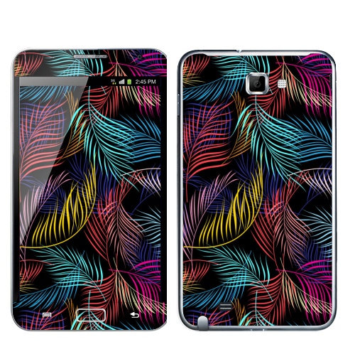 Наклейка на Телефон Samsung Galaxy Note Разноцветные листья пальмы,  купить в Москве – интернет-магазин Allskins, сказки, природа, миры, фантастика, скаты, космос, вселенная, ритм, модно