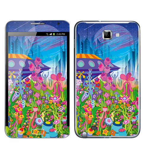 Наклейка на Телефон Samsung Galaxy Note Тайна пятой планеты,  купить в Москве – интернет-магазин Allskins, психоделика, будущее, футуризм, цветы, космос, инопланетяне, небо, звезда, музыка